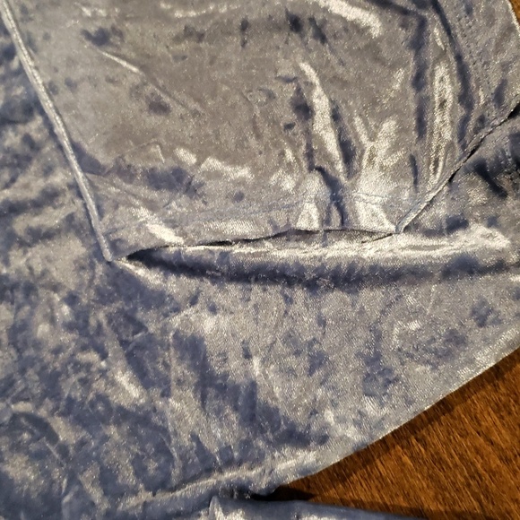 Spyder Light Blue Velour Crop Hoodie Medium - Picture 3 of 6